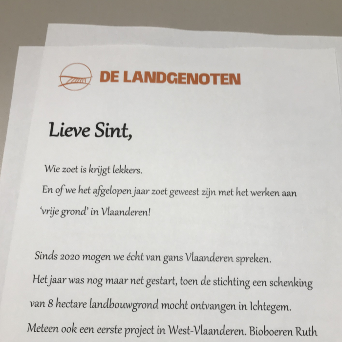 brief aan Sint