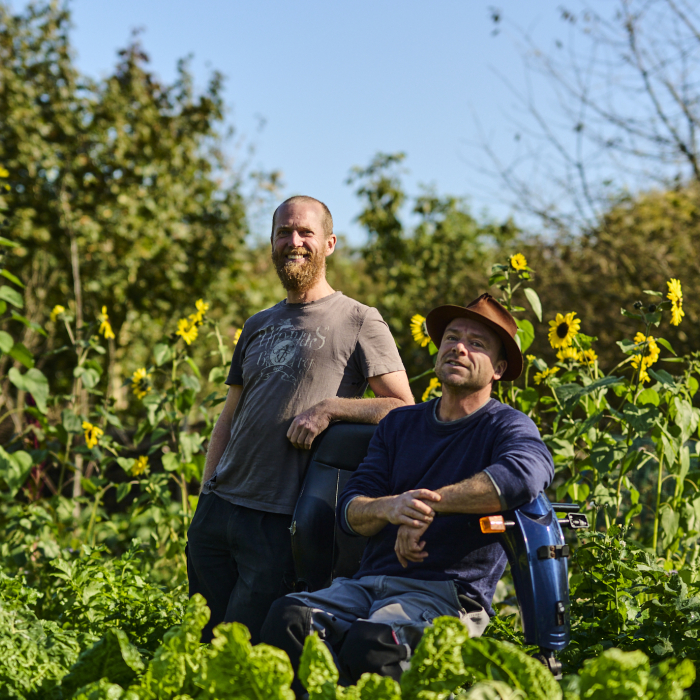 Gert en Bart in de samentuin